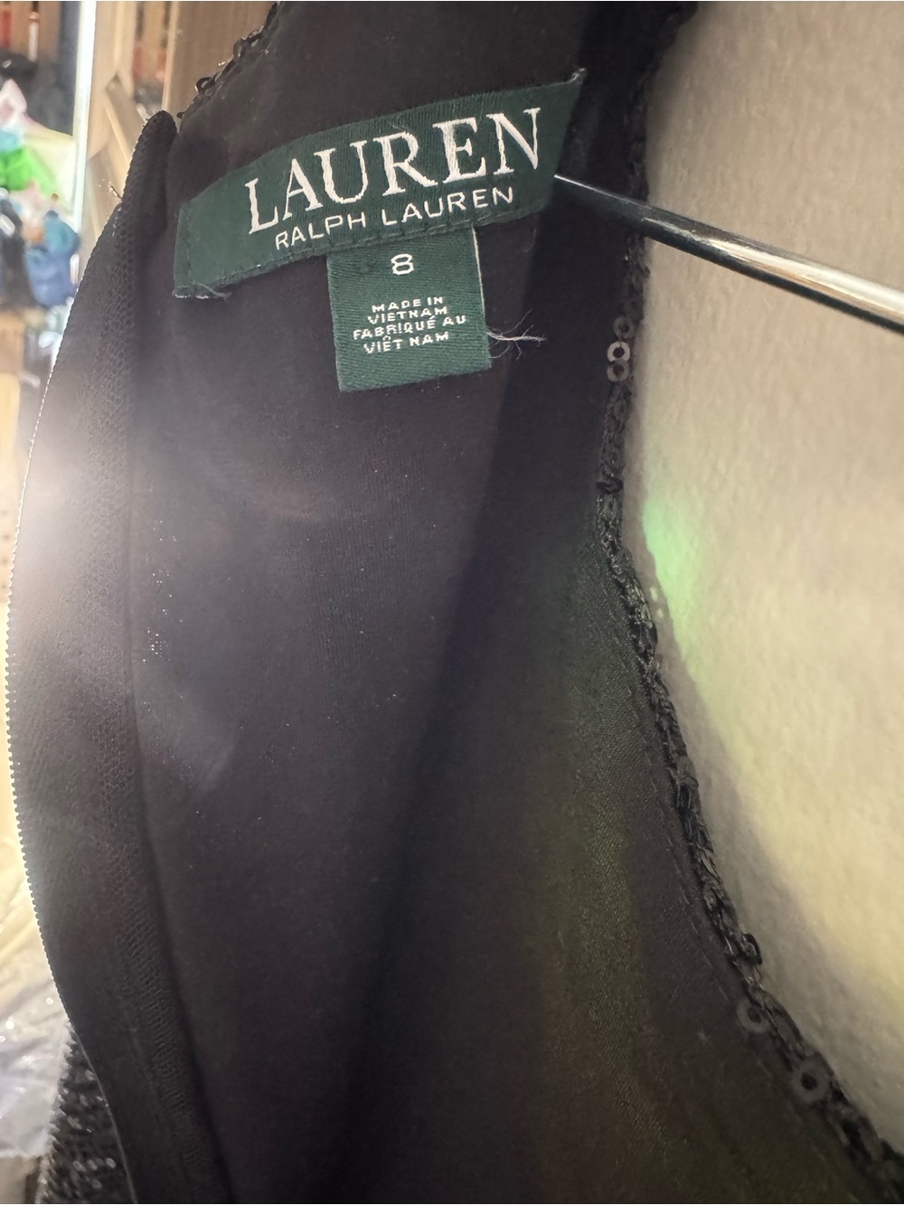 Lauren Ralph Lauren Black Sequin Sleeveless Shift Dress - Picture 12 of 12